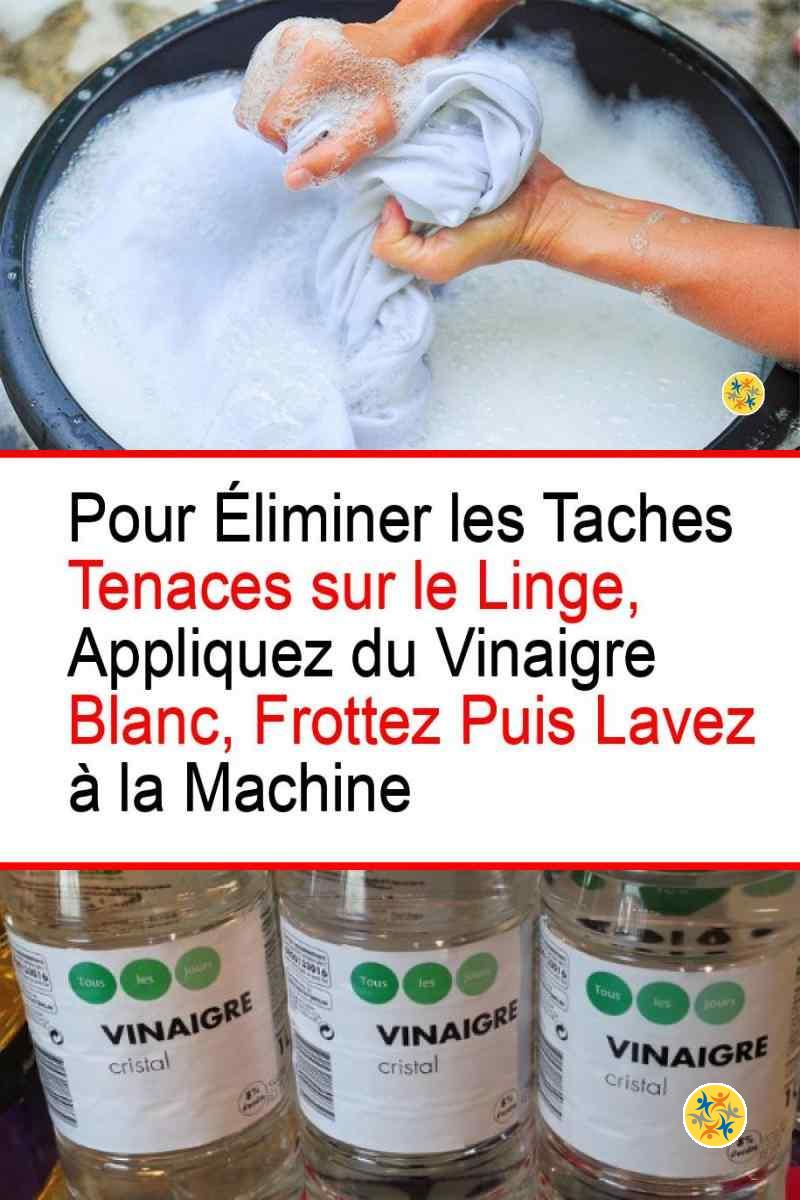 Éliminer les taches tenaces sur le linge avec le vinaigre blanc