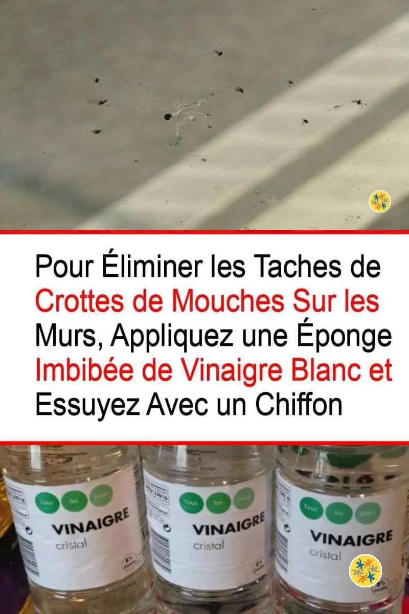 Éliminer les taches de crottes de mouches sur les murs avec le vinaigre blanc